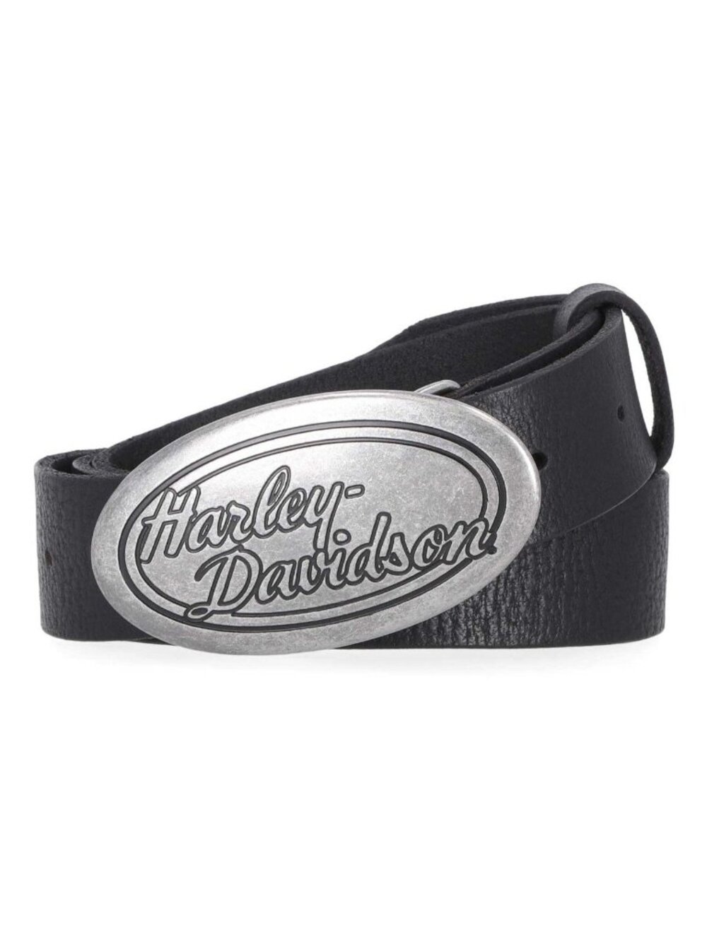 NWT Harley-Davidson® Women's Oval H-D Script Buckle Genuine Leather Belt Black M
